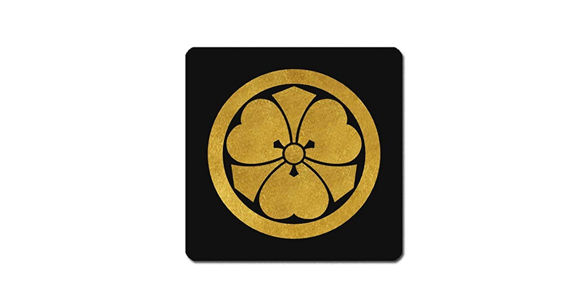 越前漆器 剣片喰紋入り　金色紋様 Amazon | 家紋シール 丸に剣片喰紋 10cm x 10cm KS10-3726